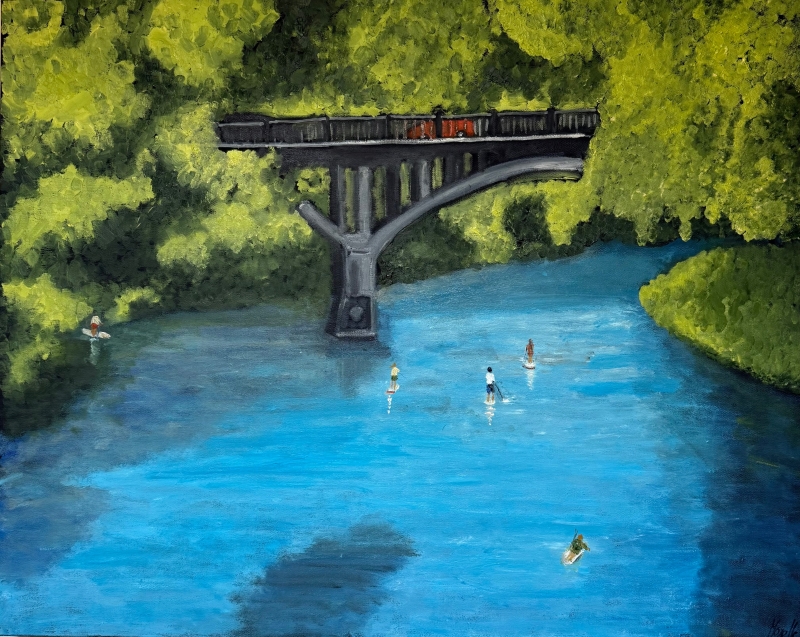 PaddlersHaven on Barton Creek by artist Mozelle Marks